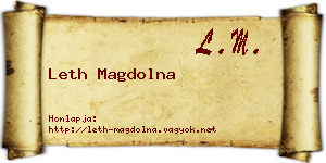 Leth Magdolna névjegykártya