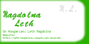 magdolna leth business card